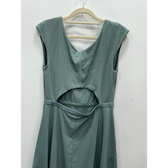 Athleta Ryder Dress Women's Medium Green Sleeveless Athletic Midi Dress - Picture 7 of 13